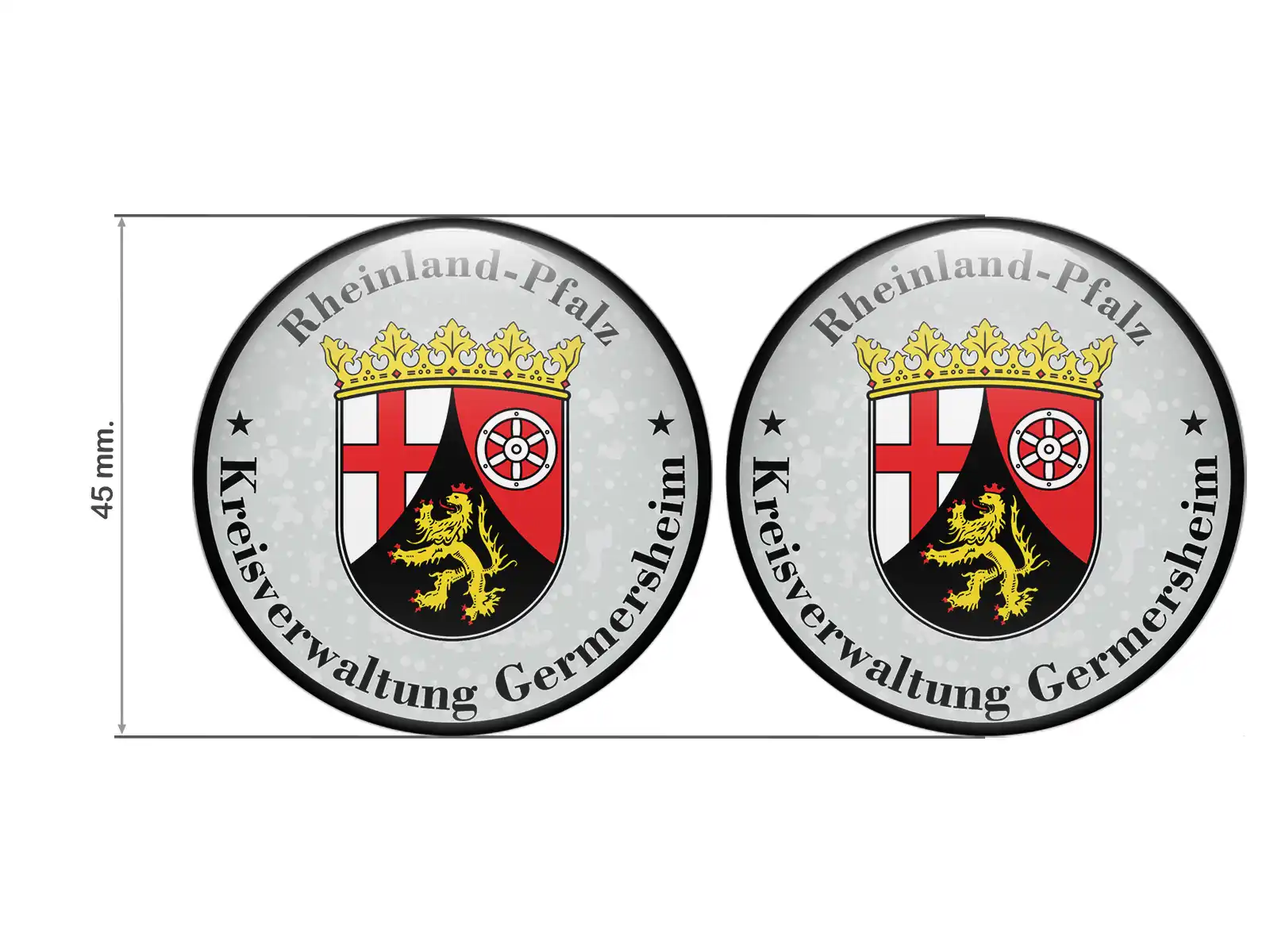 TÜV Kennzeichen-StickerKreisverwaltung Germersheim Nummernschild plakette